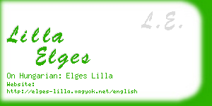 lilla elges business card